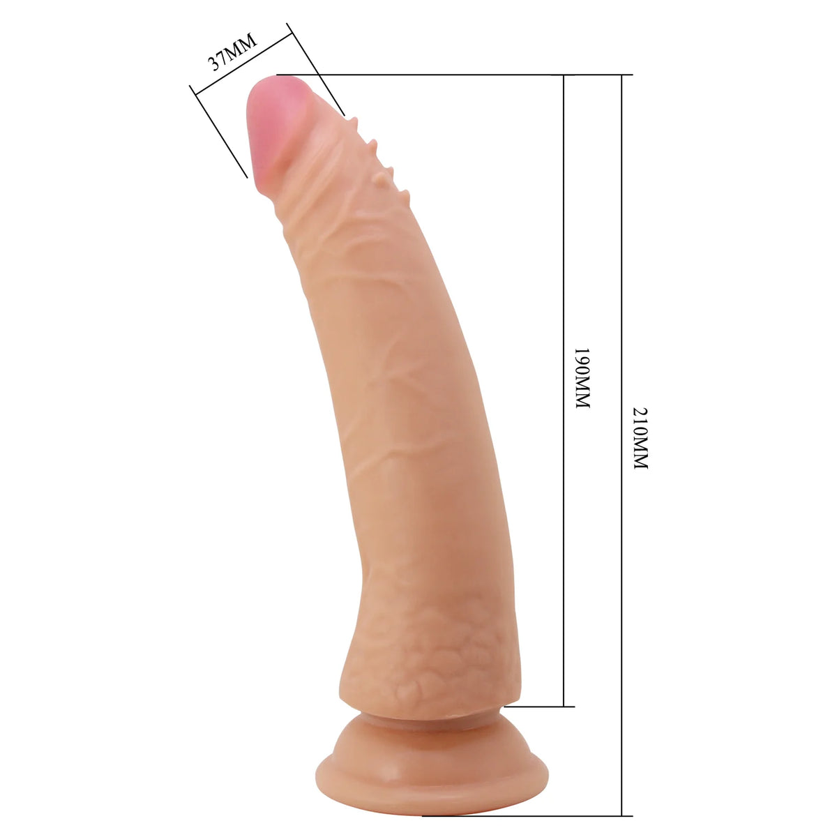 Dildo Articulado Con Ventosa Prettylove · 21 Cm