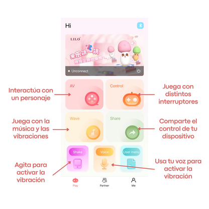 Huevo Vibrador Con APP Furia LILO  LL-2106APP