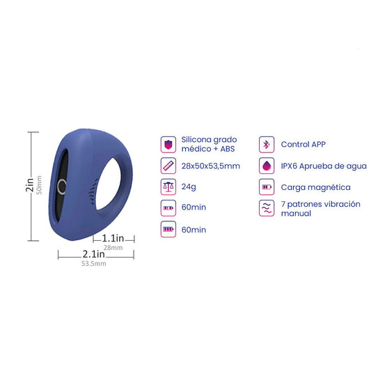 Anillo vibrador a distancia Magic Dante MagicMotion