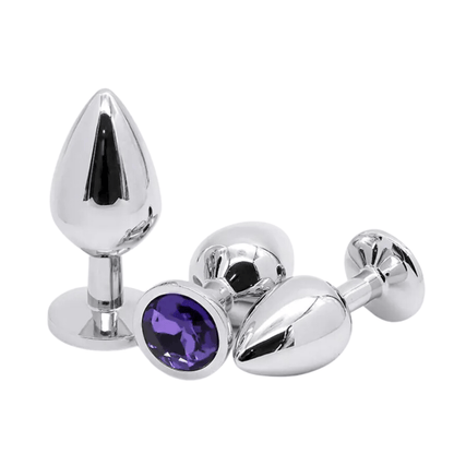 Plug metalico con joya Talla M 002M