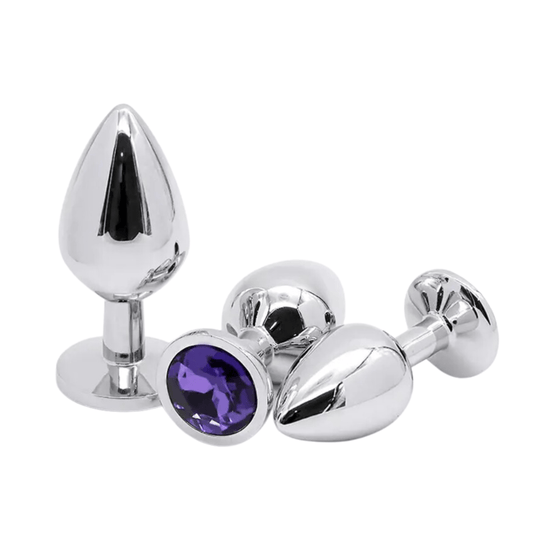 Plug metalico con joya Talla S 001S