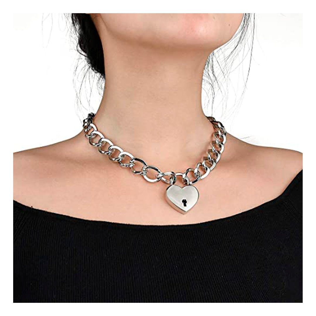 Collar candado de corazón RYWC-250-B